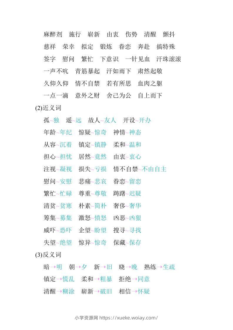 图片[2]-五年级语文下册第四单元知识小结（部编版）-六八学科资料网