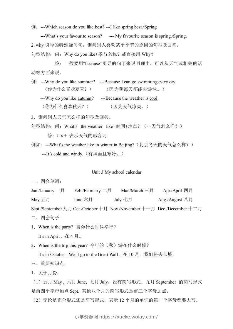 图片[3]-五年级英语下册素材-复习总资料｜（人教PEP版）-六八学科资料网