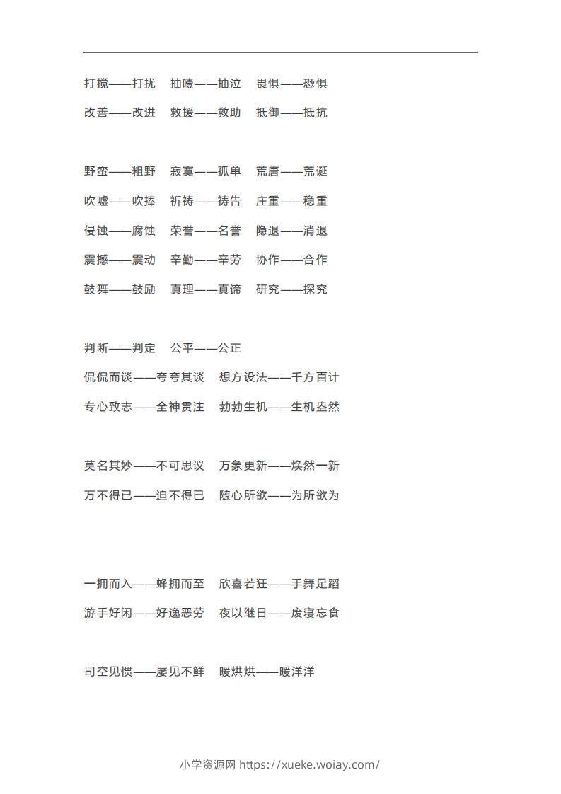 图片[2]-六年级语文下册近义词反义词汇总（部编版）-六八学科资料网