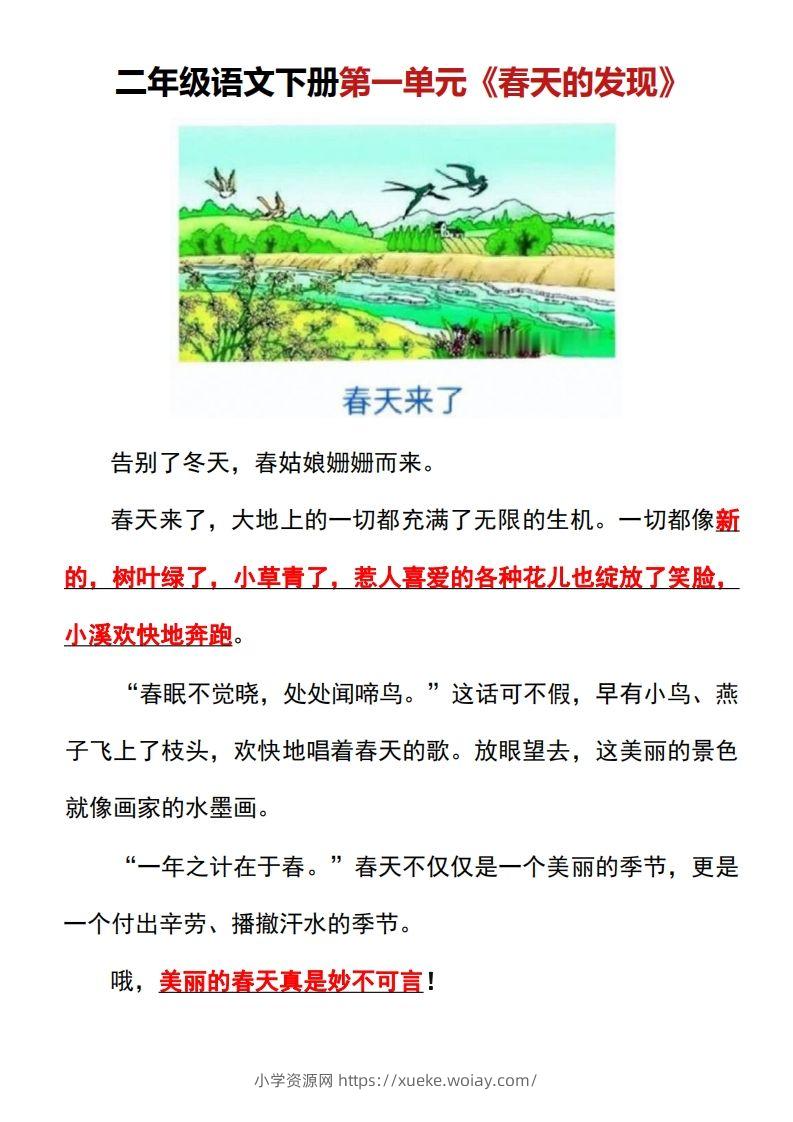 图片[2]-二年级语文下册1-8单元看图写话范文梳理-六八学科资料网