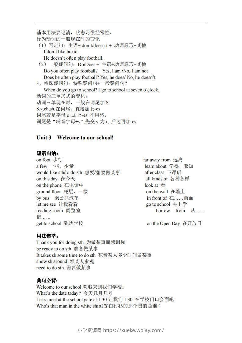 图片[3]-译林版英语七年级上册单元知识点总结(1)-六八学科资料网