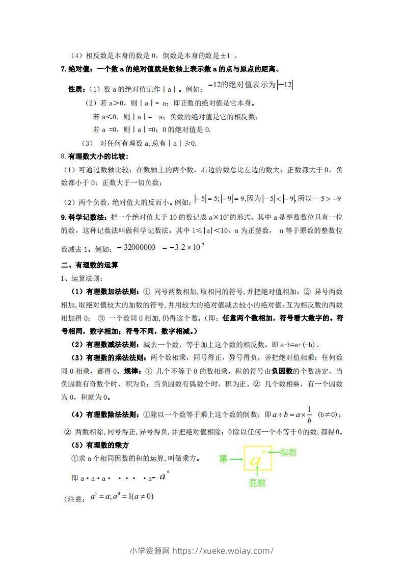 图片[2]-湘教版数学七年级上册知识点汇总-六八学科资料网