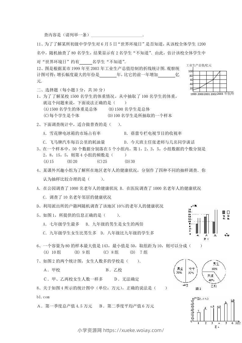 图片[2]-七年级上册数学第六章试卷及答案北师大版(Word版)-六八学科资料网