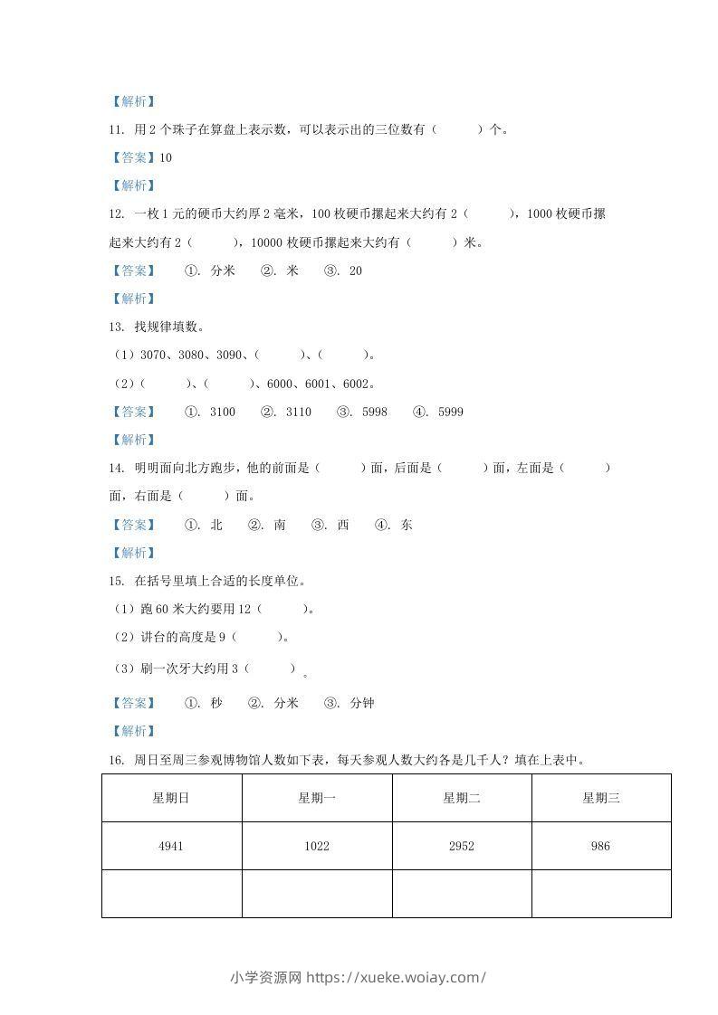 图片[3]-2020-2021学年江苏省南京市江北新区二年级下册数学期中试题及答案(Word版)-六八学科资料网
