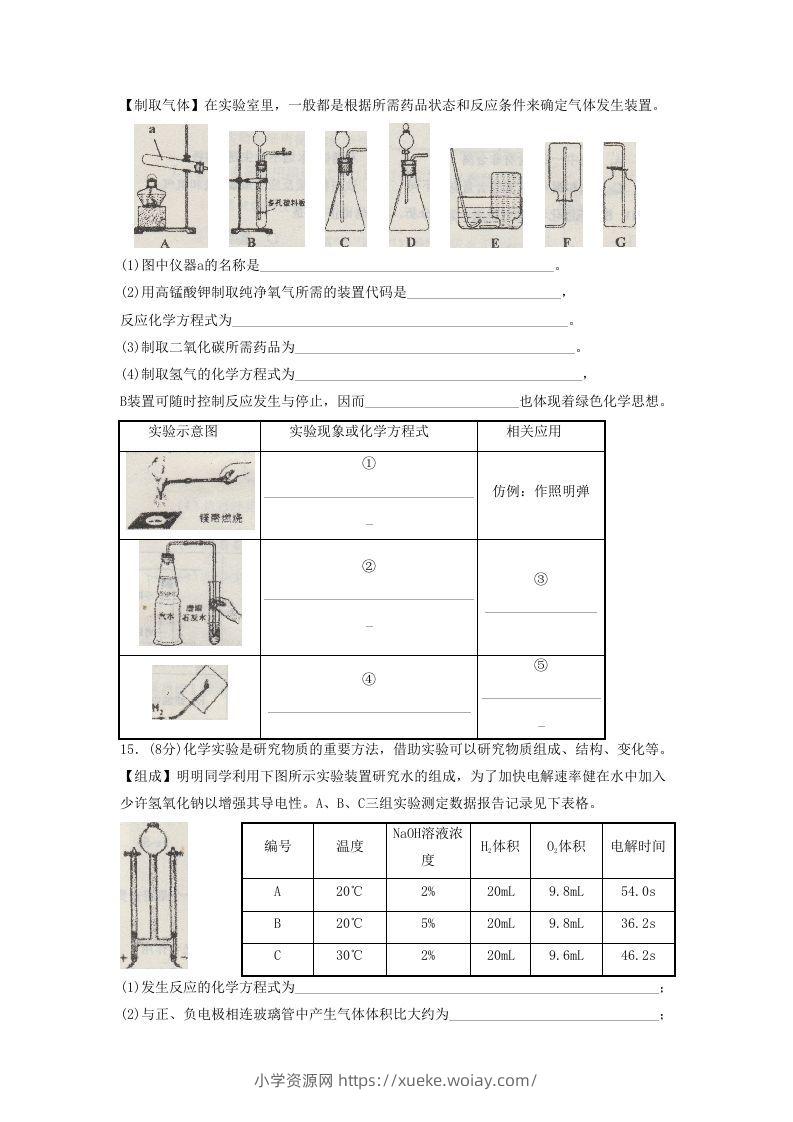 图片[3]-2021-2022学年辽宁省沈阳市皇姑区九年级上学期化学期末试题及答案(Word版)-六八学科资料网