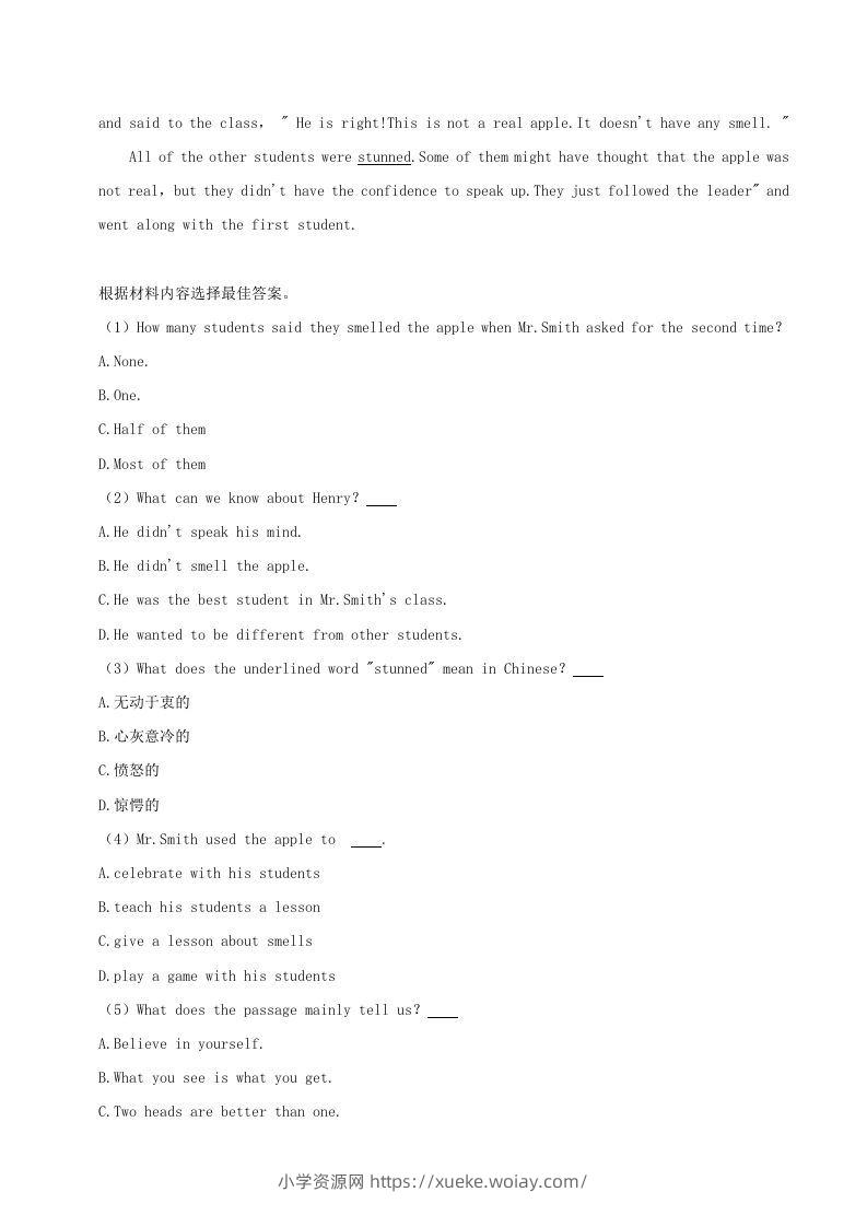 图片[3]-2021-2022学年河南省驻马店市平舆县八年级上学期期中英语试题及答案(Word版)-六八学科资料网