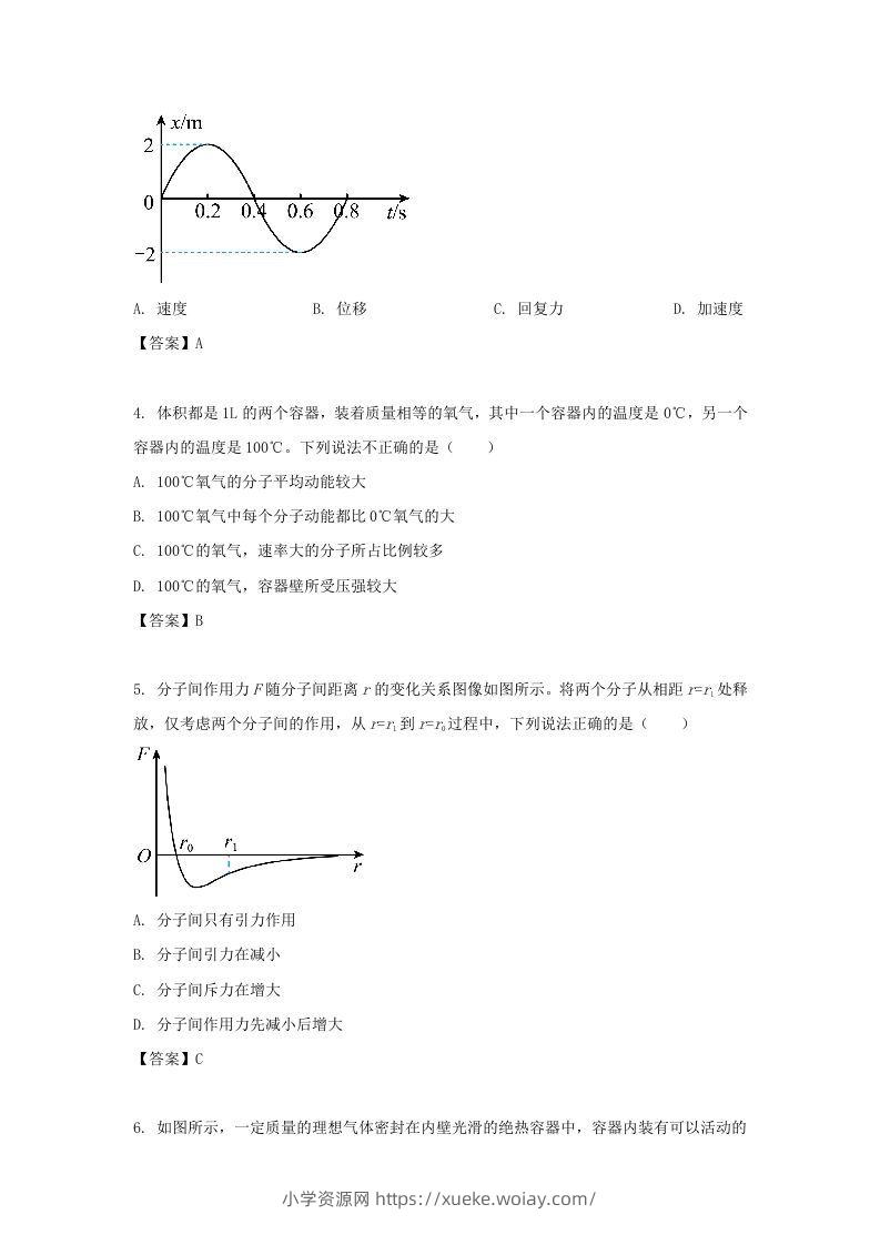 图片[2]-2020-2021年北京市昌平区高二物理下学期期末试题及答案(Word版)-六八学科资料网