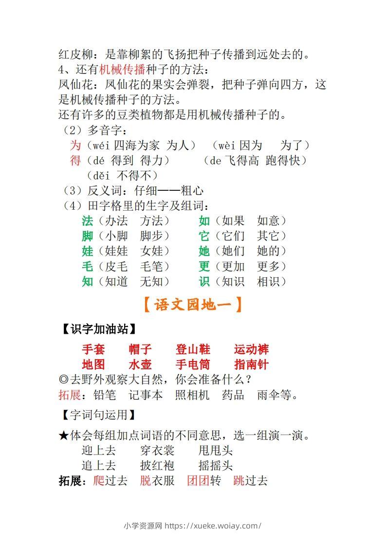 图片[3]-二年级上册语文全册重点知识点汇总-六八学科资料网