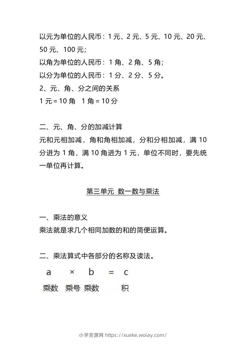 图片[2]-二上北师大数学知识点汇总预习-六八学科资料网
