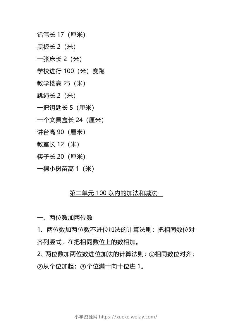 图片[2]-二上人教版数学重点知识点汇总预习-六八学科资料网