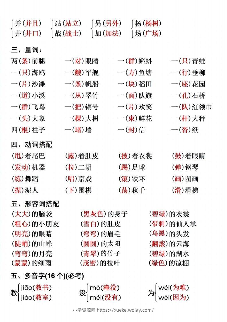 图片[2]-二上语文单元重点预习-六八学科资料网