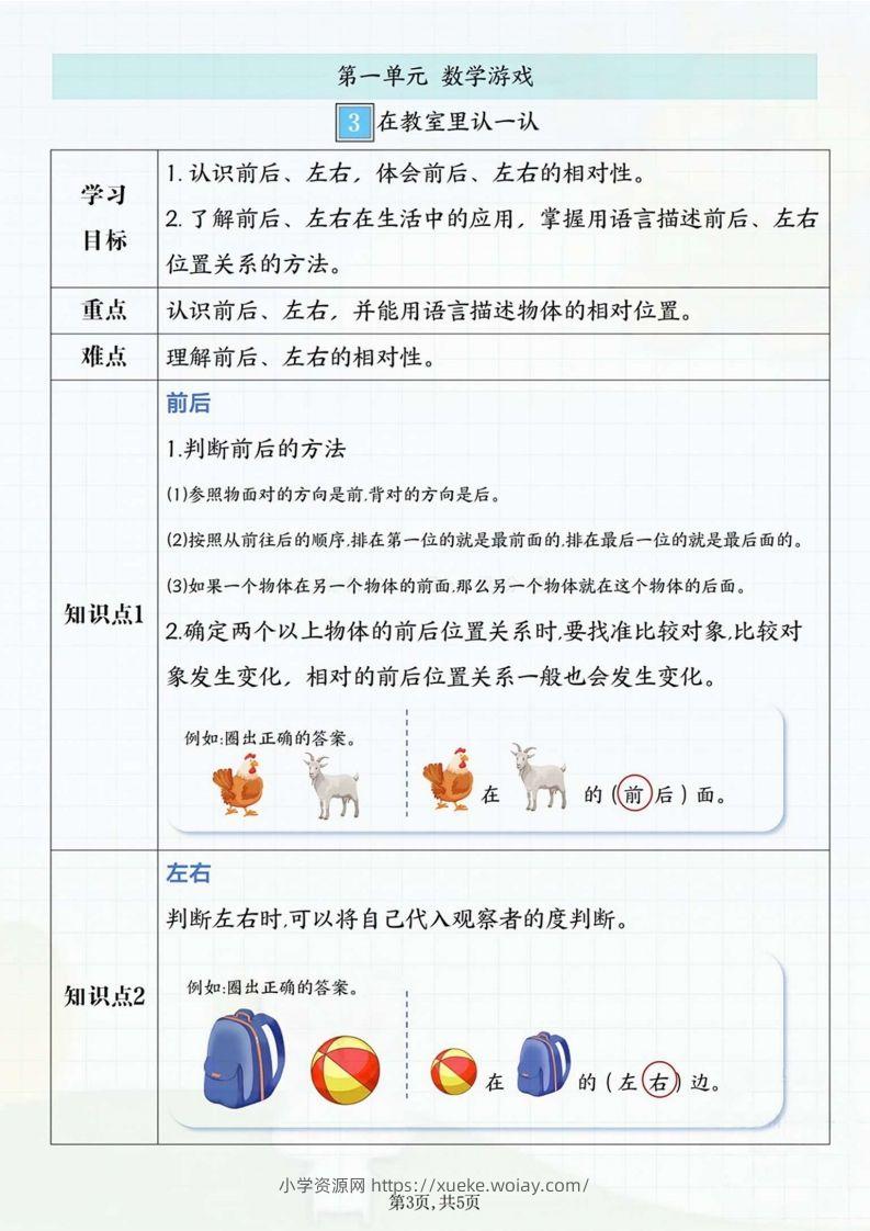 图片[3]-一年级上册数学重点知识汇总-六八学科资料网